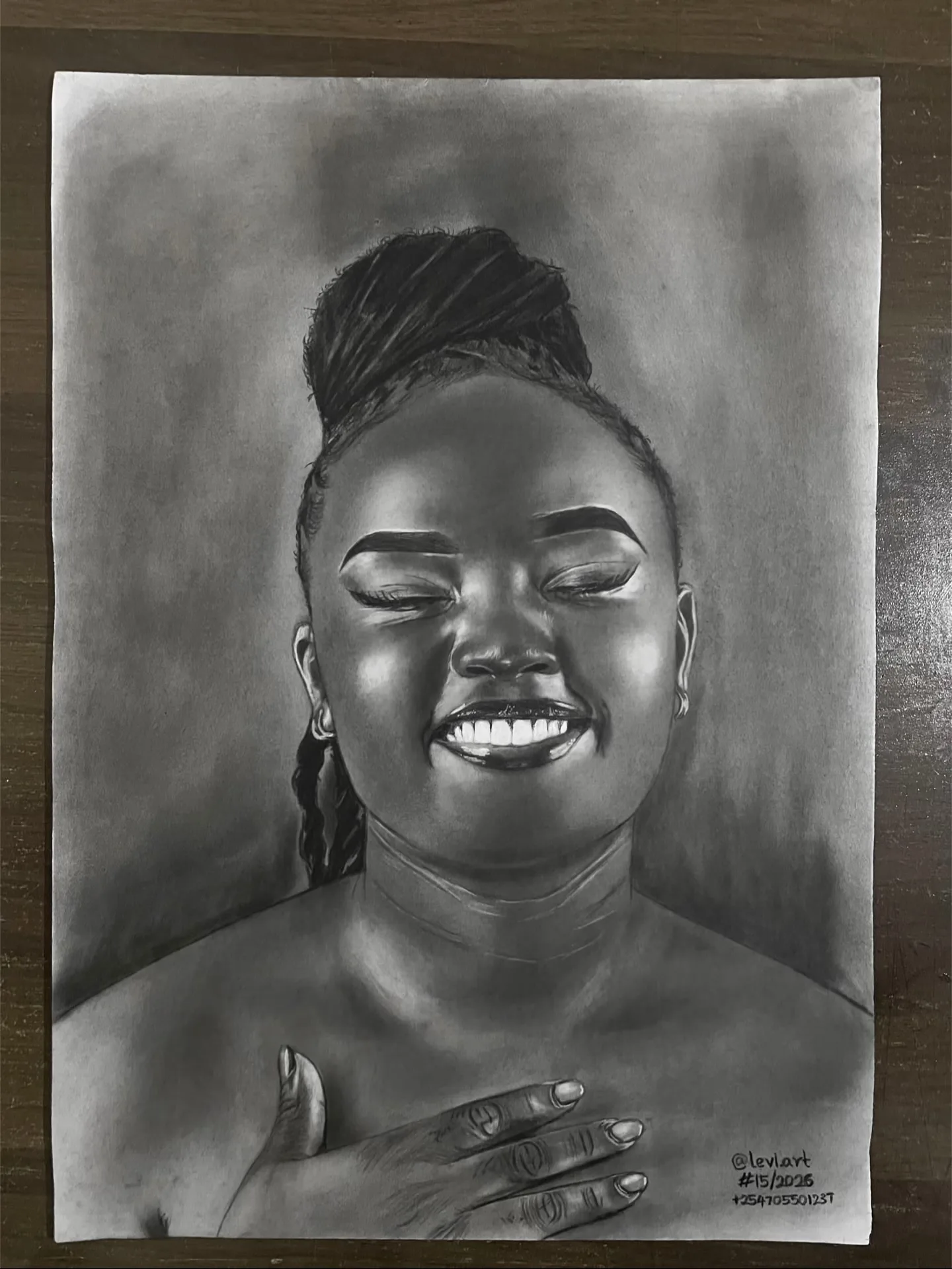 A3 Charcoal Portrait (J.M), Client Commission Portraits
