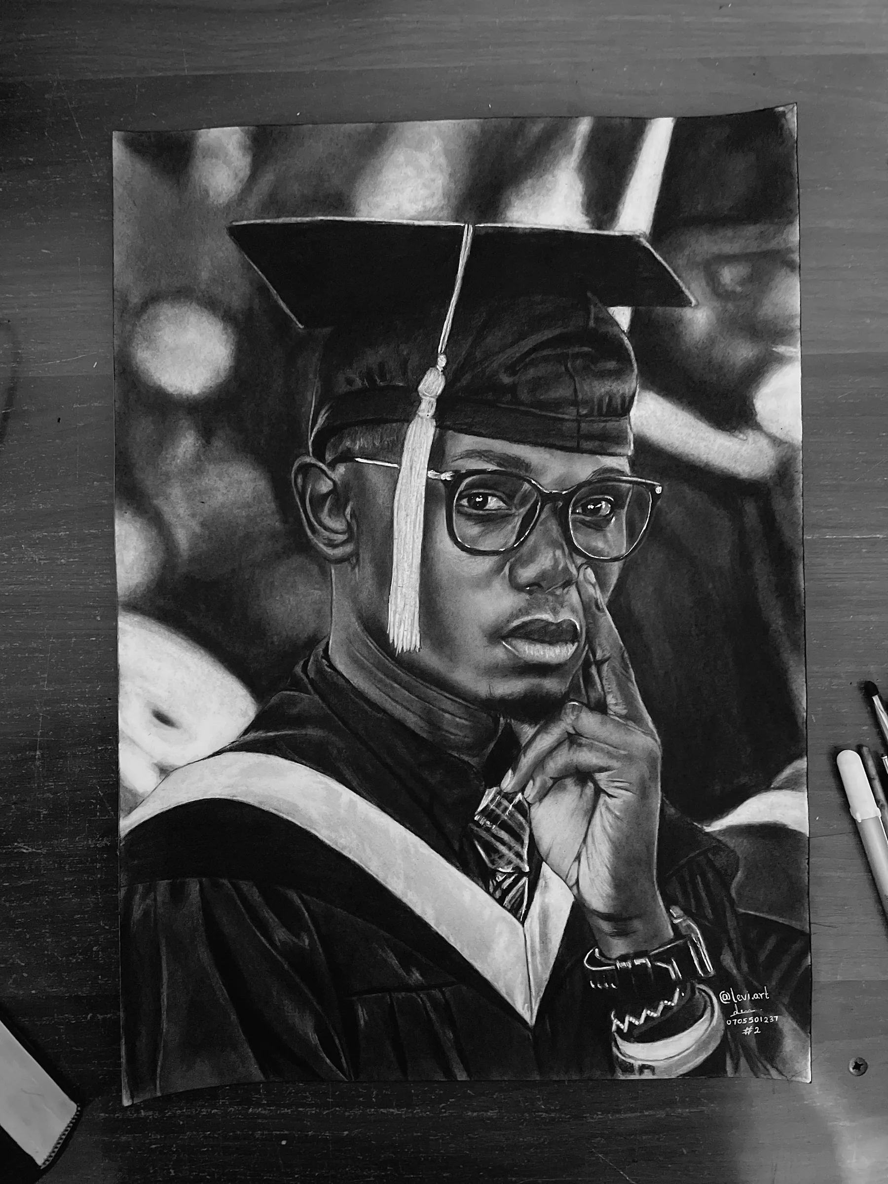 A3 Charcoal Portrait (L.C.), Client Commission Portraits